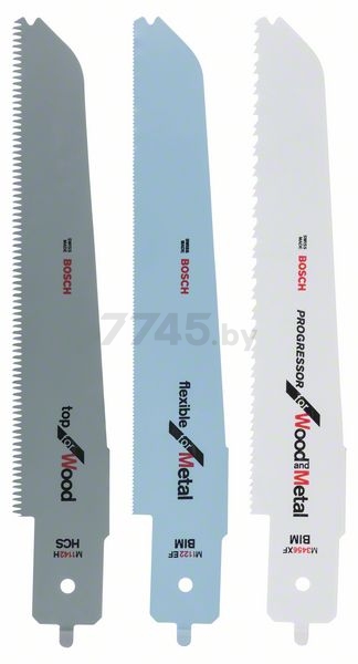 Набор полотен для сабельной пилы BOSCH для PFZ 500 E 3 штуки (2608656934)