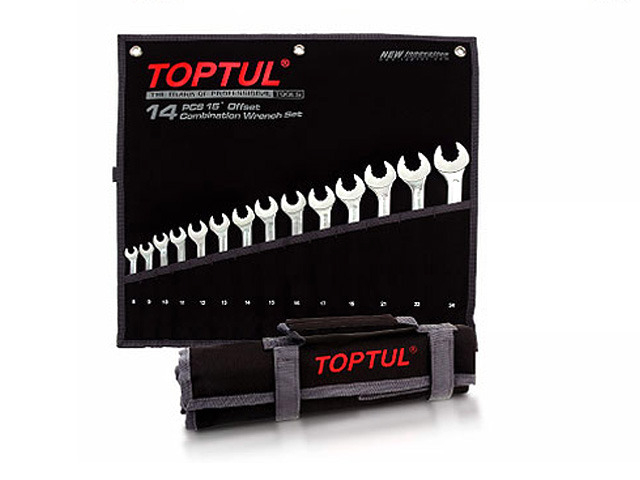 Набор ключей комбинированных динамических 8-24 мм 14 предметов TOPTUL (GPAQ1402)