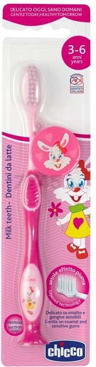 Зубная щетка детская CHICCO розовый (320617016) - Фото 3
