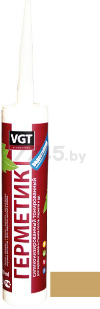 Герметик акриловый VGT силиконизированный мастика дуб 0,4 кг