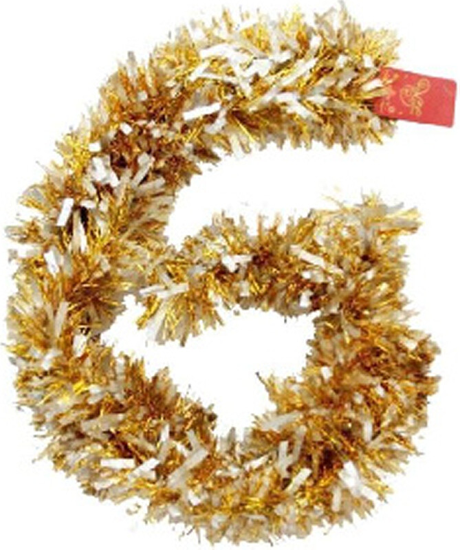 Мишура новогодняя МОН АМИ Золотая с серебром 9x200 см (75761)