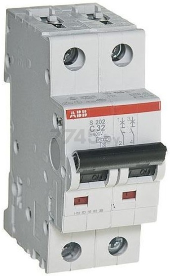 Автоматический выключатель ABB S202 2P C32 (2CDS252001R0324)