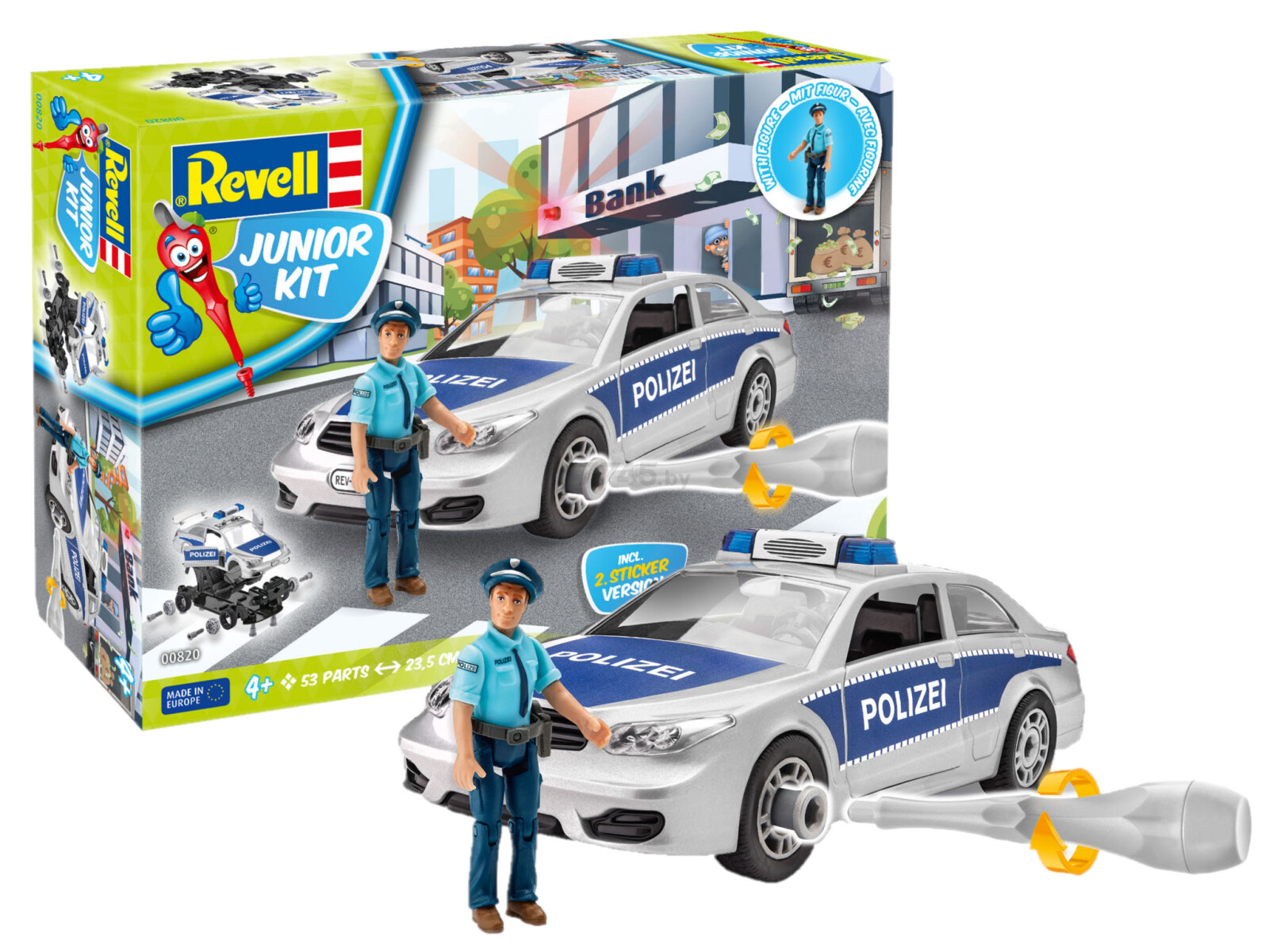 Сборная модель REVELL Полицейская машина с фигуркой 1:20 4+ (820) - Фото 2