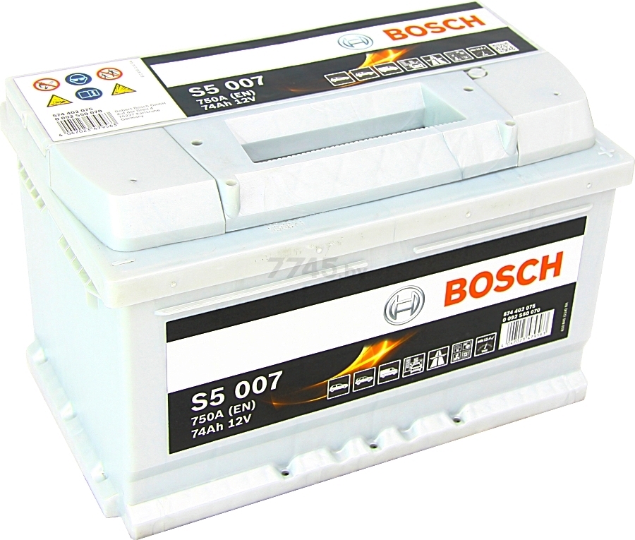 Аккумулятор автомобильный BOSCH S5 Silver Plus 74 А·ч (0092S50070)