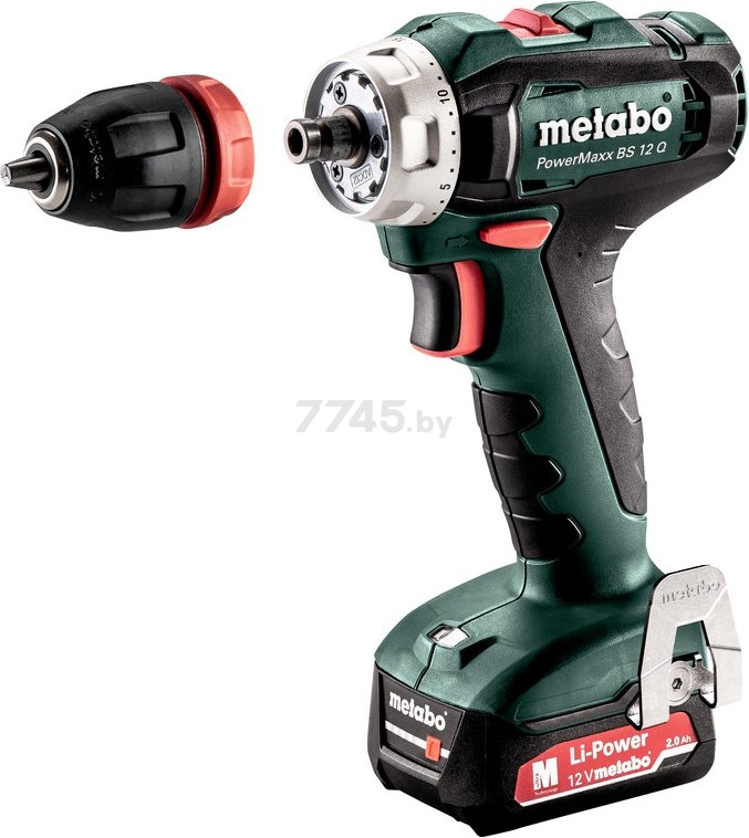 Дрель-шуруповерт аккумуляторная METABO PowerMaxx BS 12 Q (601037500) - Фото 2