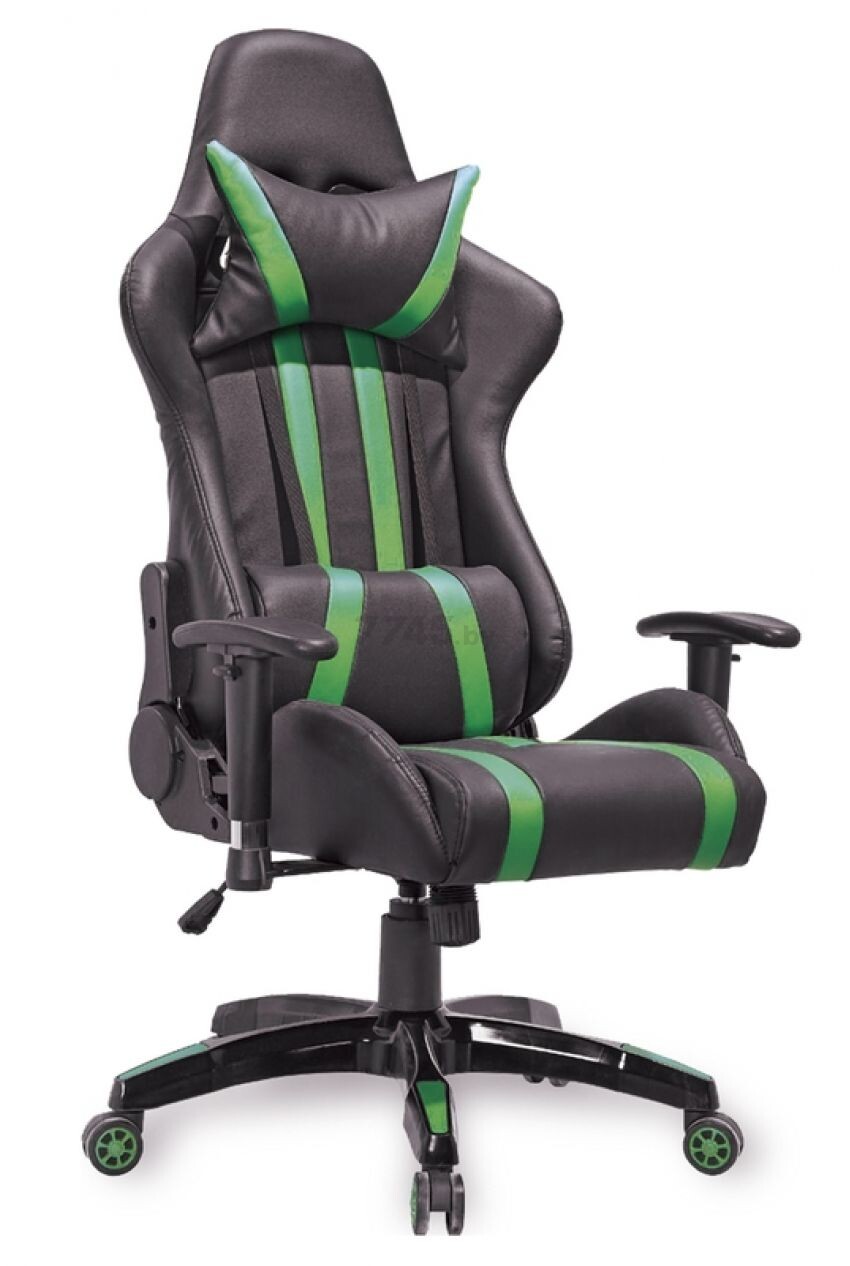 Кресло геймерское AKSHOME Gamer черно-зеленый (45597)