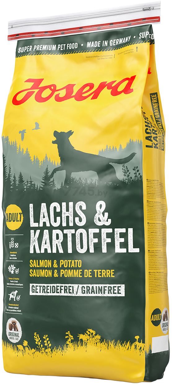 Сухой корм для собак беззерновой JOSERA Salmon & Potato 15 кг (4032254742920)
