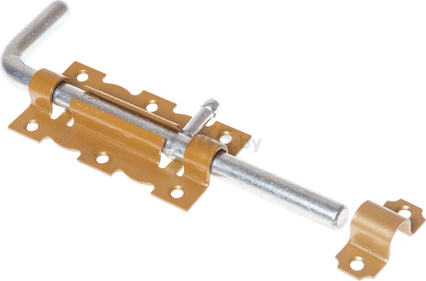 Задвижка дверная Г-образная 110 мм золой металлик STARFIX (SMP-88964-1)