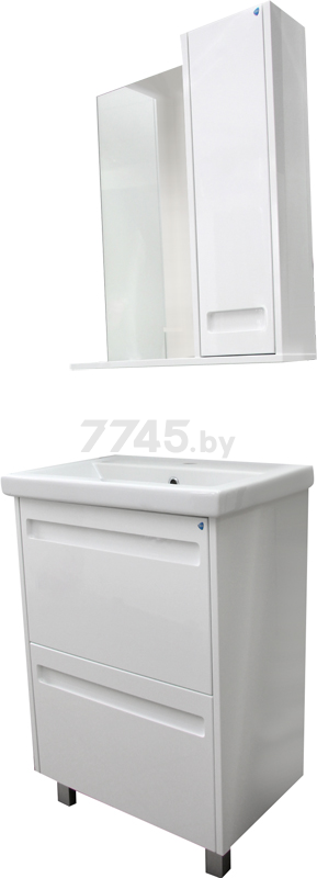 Шкаф с зеркалом для ванной АВН Турин 70 R (64.22) - Фото 4