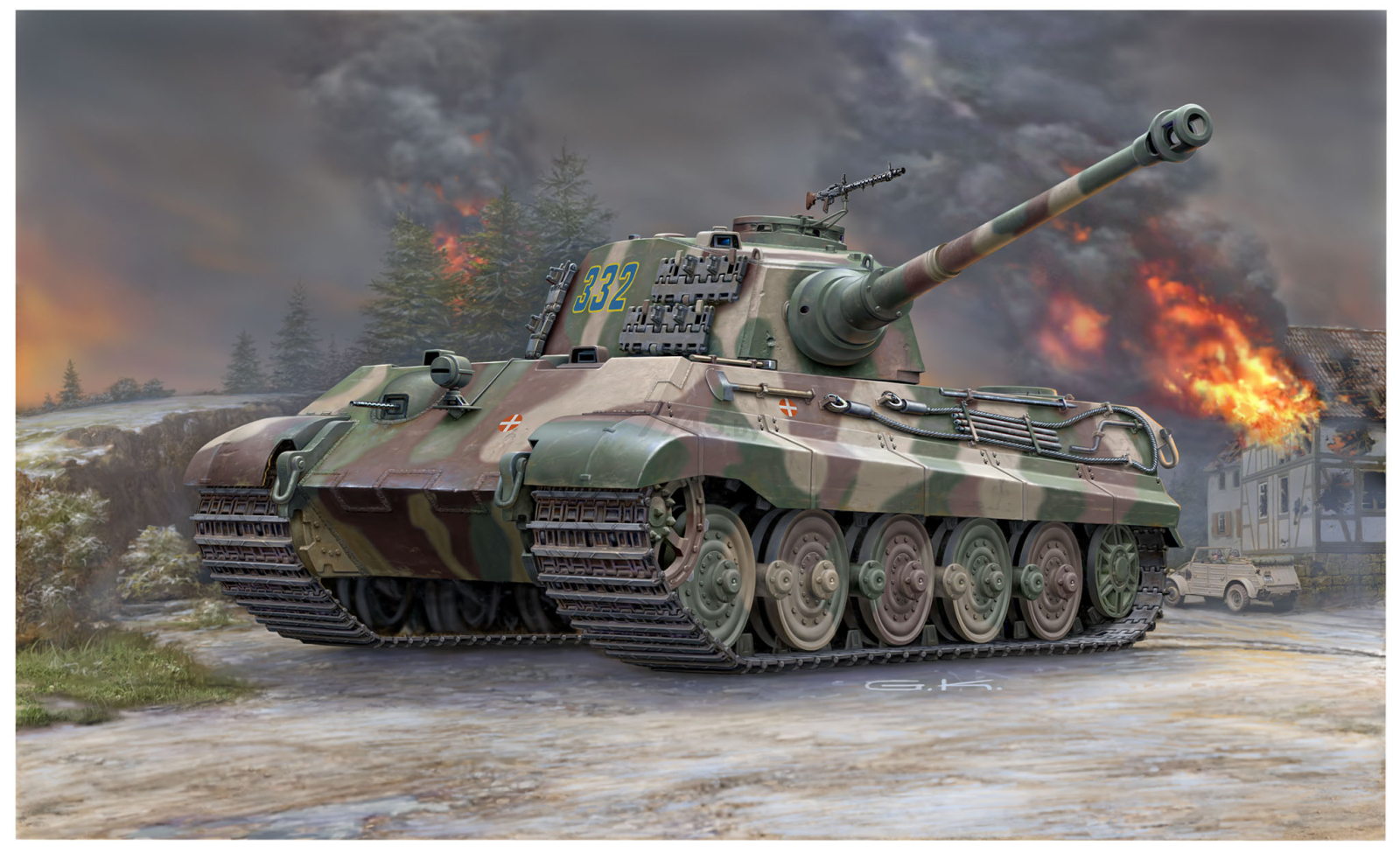 Сборная модель REVELL Немецкий тяжелый танк Tiger II Ausf B Henschel Turret 1:35 (3249) - Фото 6