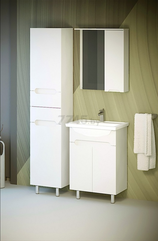 Шкаф с зеркалом для ванной АВН Ansi 55 (96.21) - Фото 2