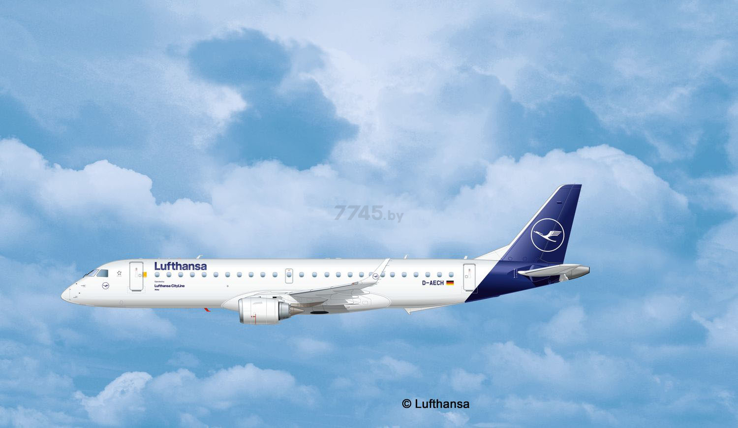 Сборная модель REVELL Embraer 190 Lufthansa New Livery 1:144 (3883) - Фото 4