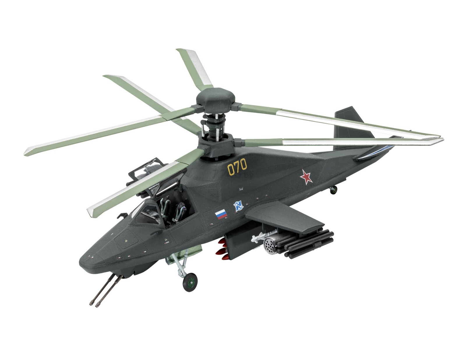 Сборная модель REVELL Одноместный ударный вертолет Kamov Ka-58 Stealth 1:72 (3889)