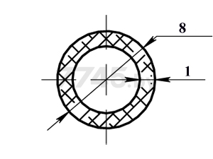 Труба круглая ПИЛОТПРО 8х1 мм 1 м (03910) - Фото 2