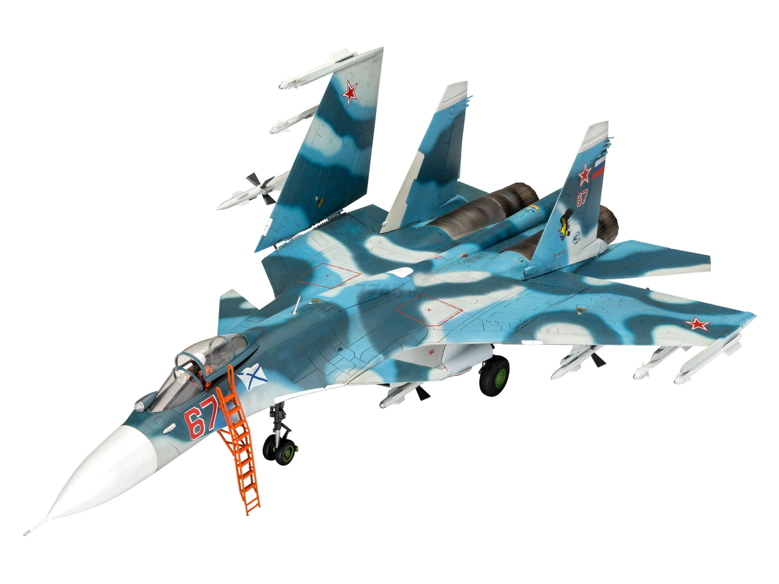 Сборная модель REVELL Палубный истребитель Sukhoi Su-33 Navy Flanker 1:72 (3911)