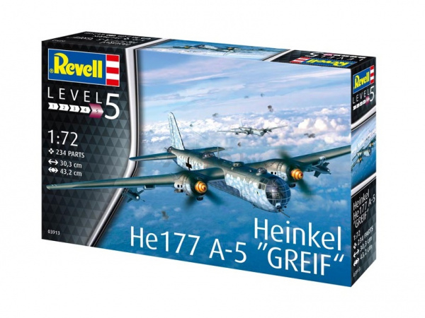 Сборная модель REVELL Немецкий тяжелый бомбардировщик Heinkel He177 A-5 Greif 1:72 (3913) - Фото 7