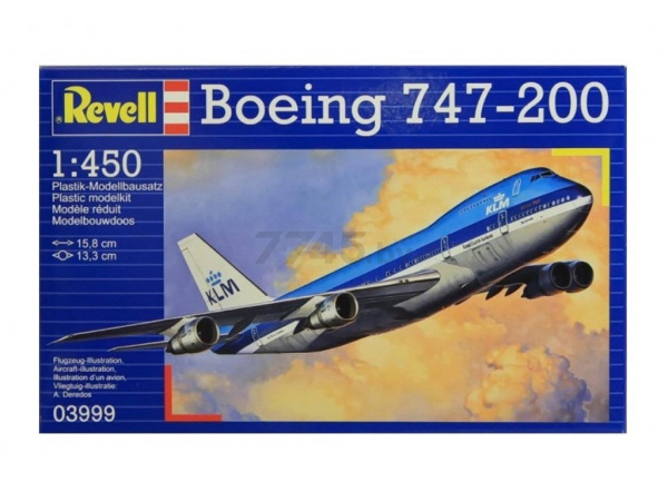Сборная модель REVELL Пассажирский самолет Boeing 747-200 1:450 (3999) - Фото 3