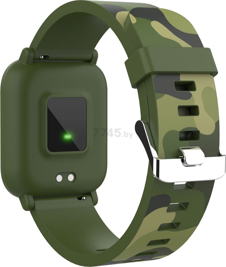 Умные часы детские CANYON MyDino KW-33 зеленый камуфляж - Фото 4