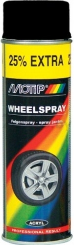Краска аэрозольная для автомобильных дисков черный MOTIP 500 мл (04018)