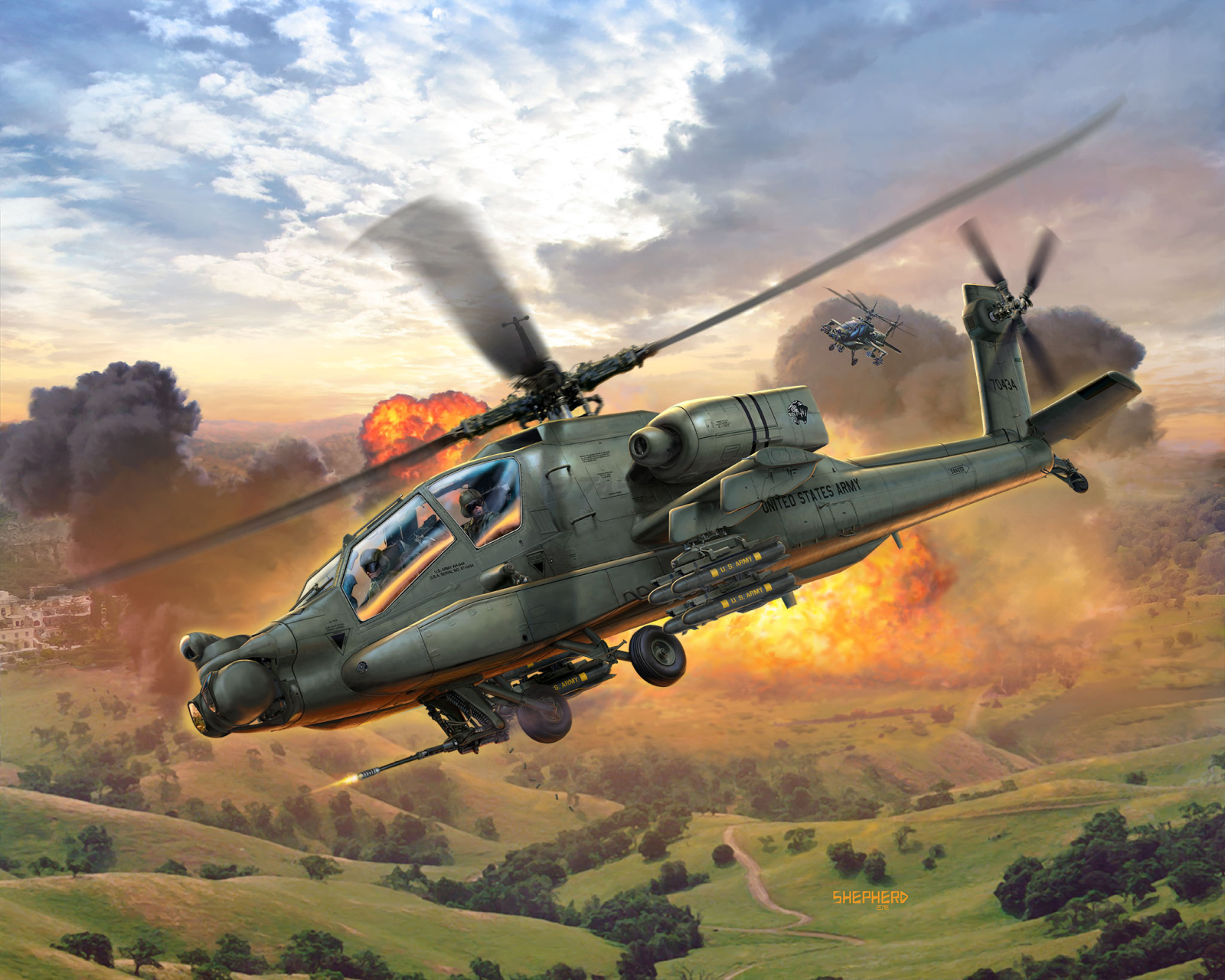 Сборная модель REVELL Американский ударный вертолет AH-64A Apache 1:100 (4985) - Фото 5