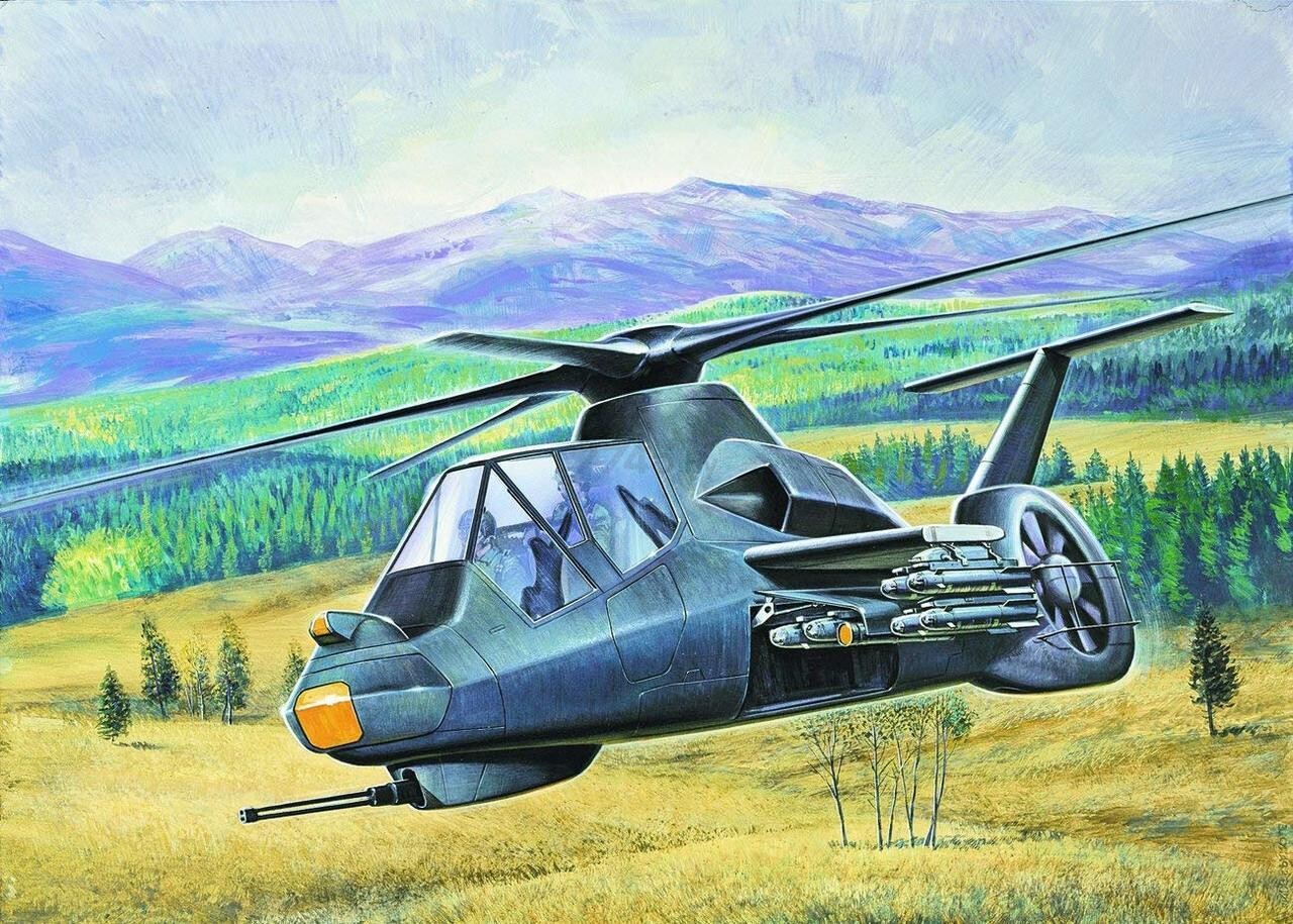 Сборная модель ITALERI Многоцелевой разведывательно-ударный вертолет RAH - 66 COMANCHE 1:72 (058) - Фото 3
