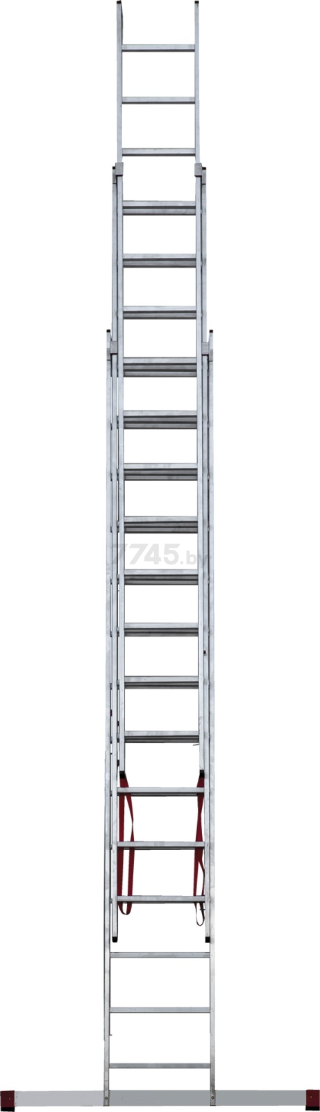 Лестница алюминиевая трехсекционная 926 см НОВАЯ ВЫСОТА NV323 (3230314) - Фото 7