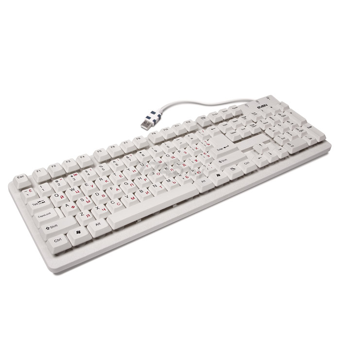 Клавиатура SVEN Standard 301 USB White - Фото 2