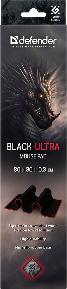 Коврик для мыши игровой DEFENDER Black Ultra (50561) - Фото 8