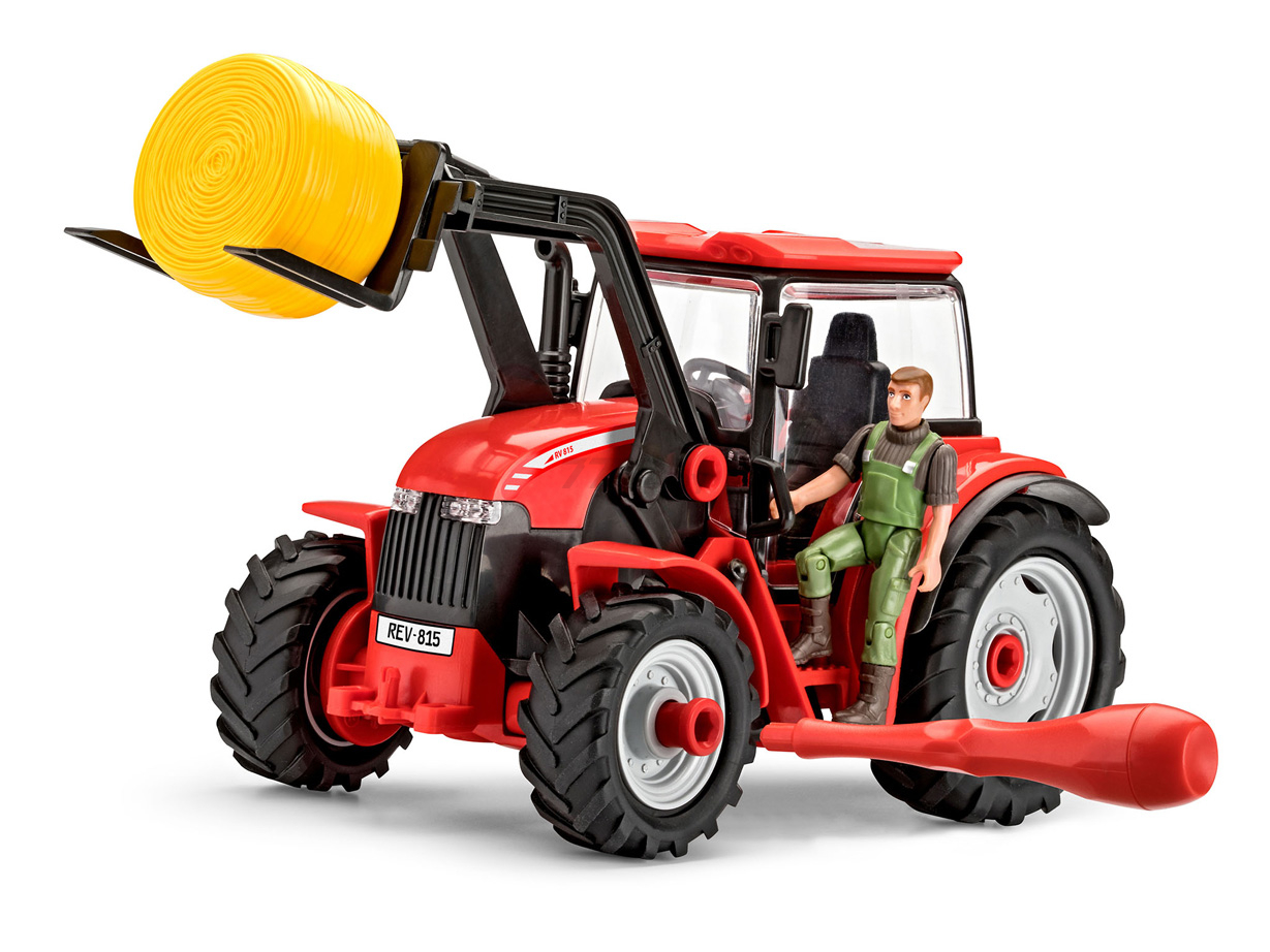 Сборная модель REVELL Трактор с погрузчиком и фигуркой 1:20 4+ (815)