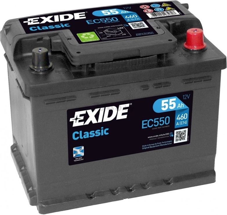 Аккумулятор автомобильный EXIDE Classic 55 А·ч (EC550)