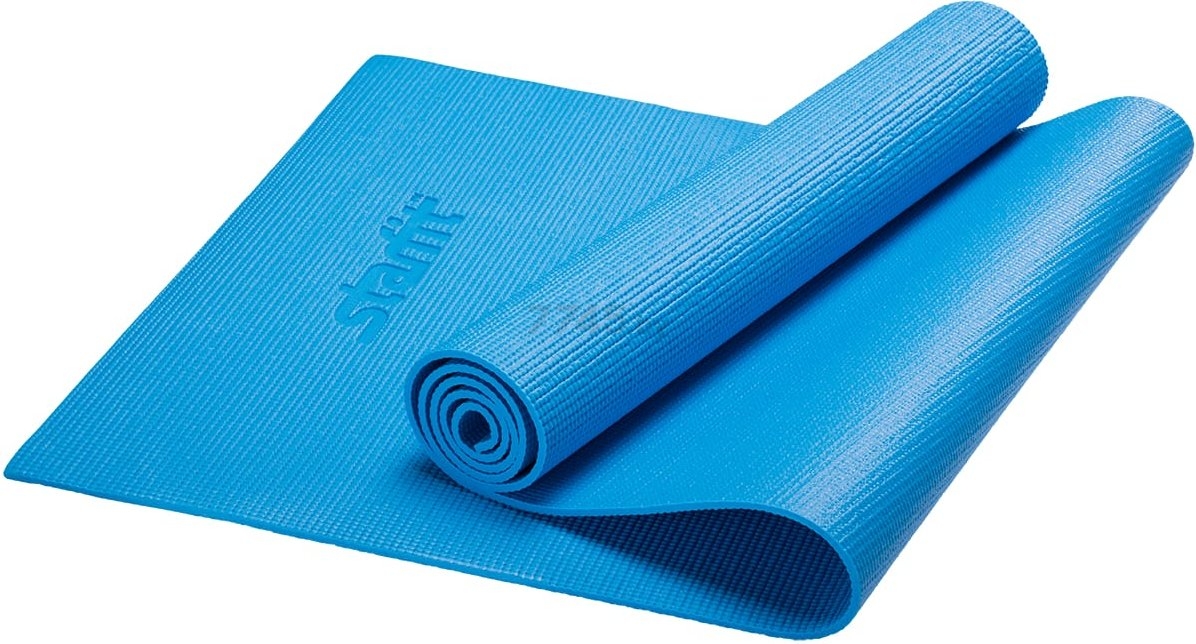Коврик для йоги STARFIT FM-101 PVC синий 173x61x1 (FM-101-1-BL)
