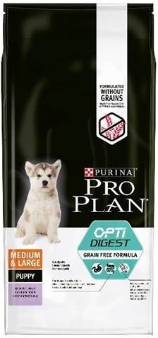 Сухой корм для щенков беззерновой PRO PLAN Optidigest Medium & Large Puppy индейка 12 кг (7613038392011)