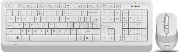 Комплект беспроводной клавиатура и мышь A4TECH Fstyler FG1010 White/Grey