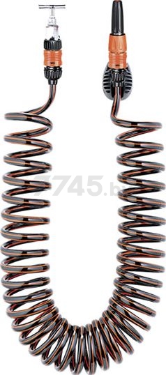Шланг поливочный спиральный CLABER Spiral Kit Basiс 10 м и поливочный набор (9034)