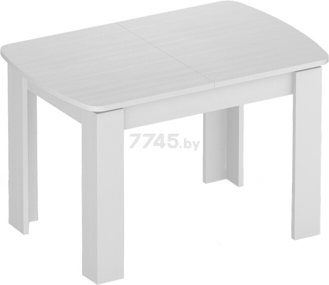 Стол кухонный ЭЛИГАРД Arris 3 белый структурный 138-193х85х76 см