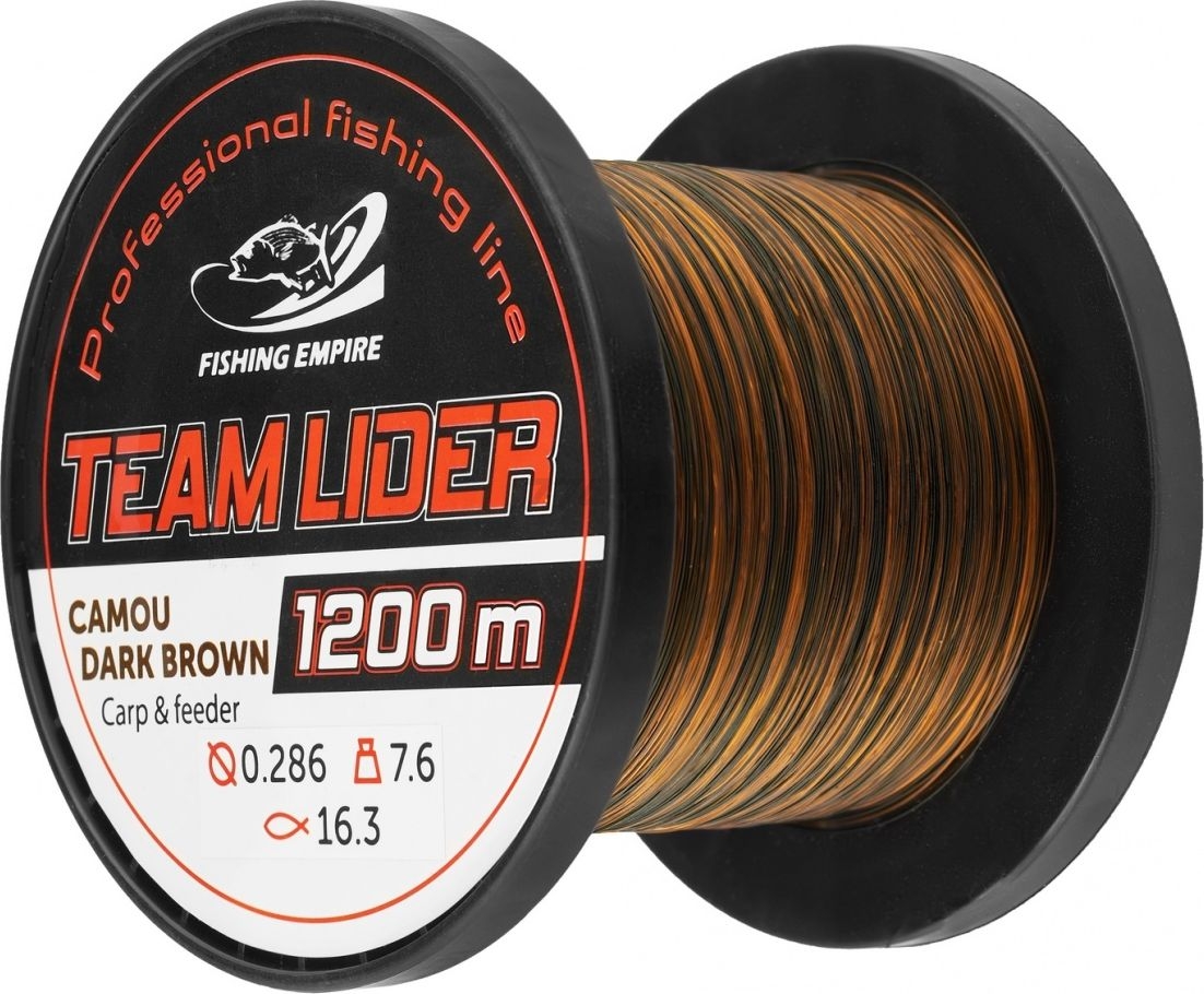 Леска монофильная LIDER Camou Dark Brown 0,33 мм/1200 м (CDB-0331)