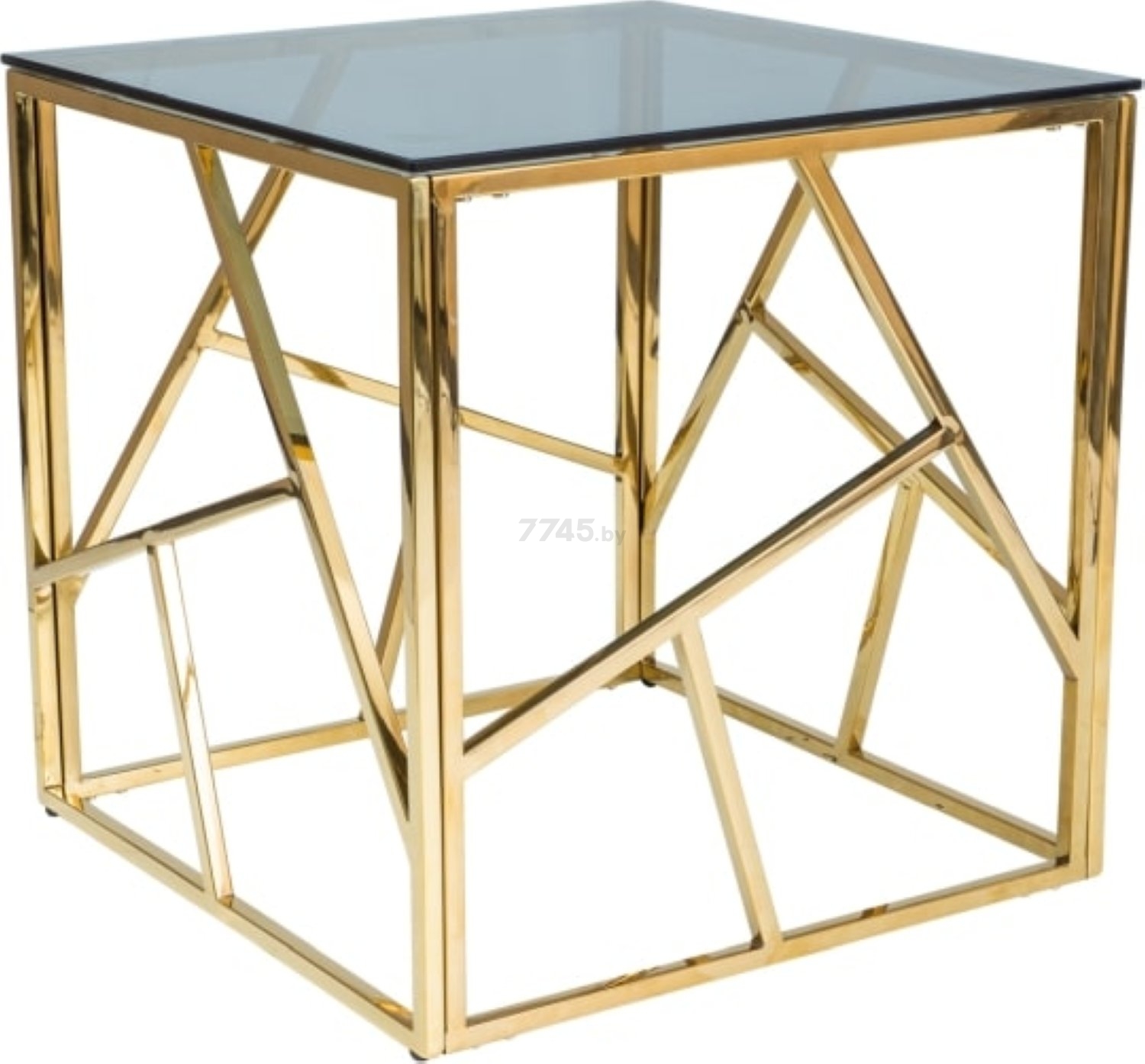 Стол журнальный SIGNAL Escada B дымчатое стекло/золотой 55х55х55 см (ESCADABZLC)