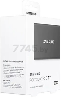 Внешний SSD диск SAMSUNG T7 500GB Gray (MU-PC500T/WW) - Фото 10