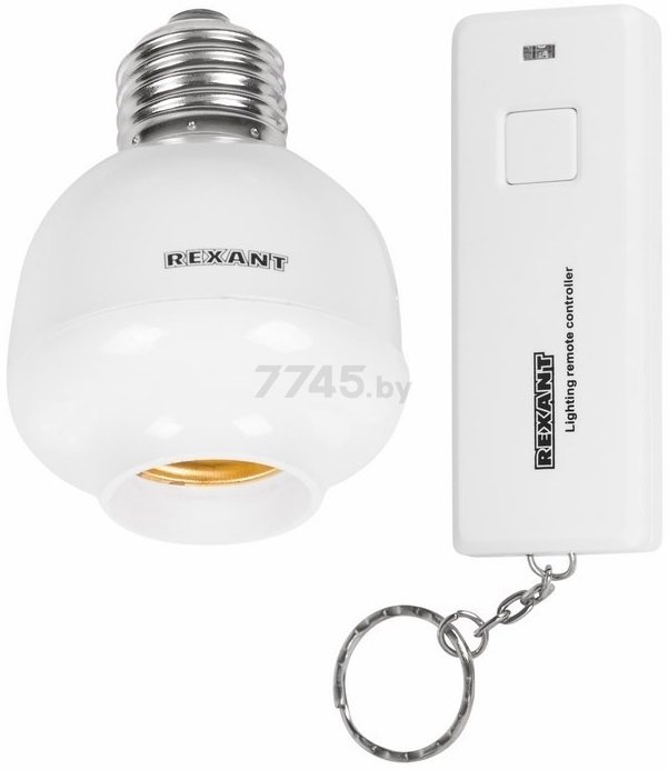 Патрон для лампочки E27 с пультом ДУ REXANT RX-15 (10-6016)