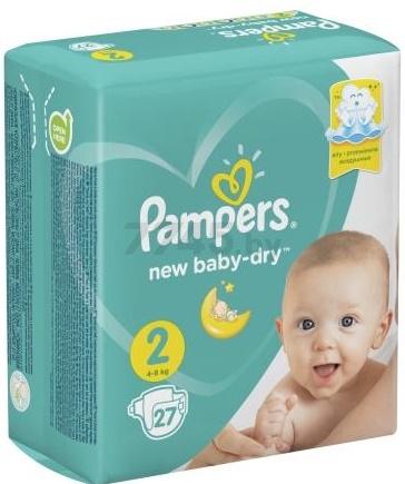 Подгузники PAMPERS New Baby-Dry 2 Mini 3-6 кг 27 штук (8001090784407) - Фото 3