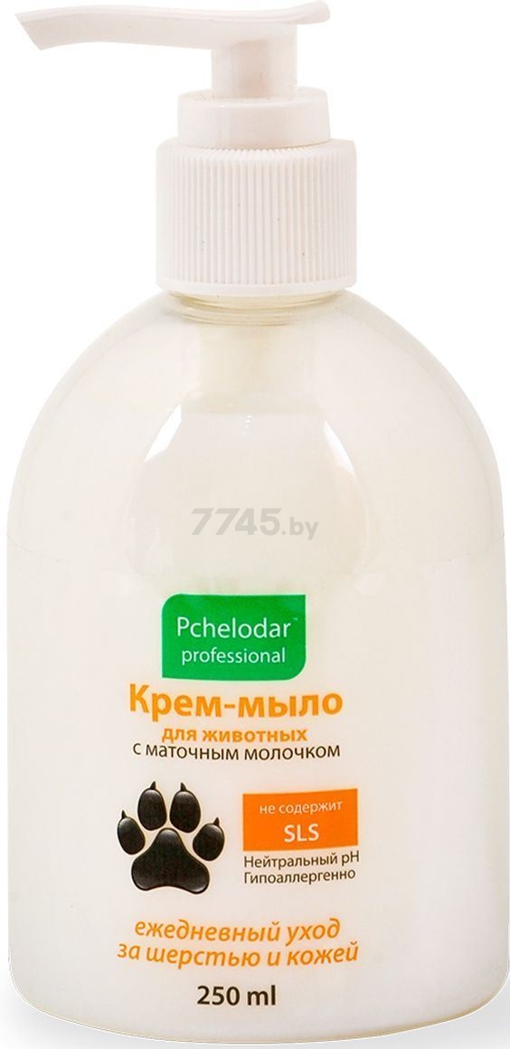 Крем-мыло для животных PCHELODAR с маточным молочком 250 мл (4607145633917)