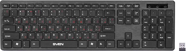 Клавиатура беспроводная SVEN KB-E5900W Black