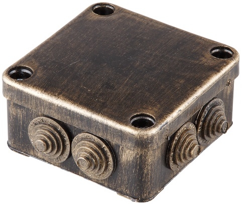 Коробка распределительная ОП 95х95х45 мм ЮПИТЕР бронза (JP7113-25)