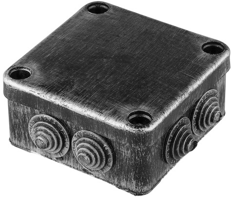 Коробка распределительная ОП 95х95х45 мм ЮПИТЕР серебро (JP7113-26)