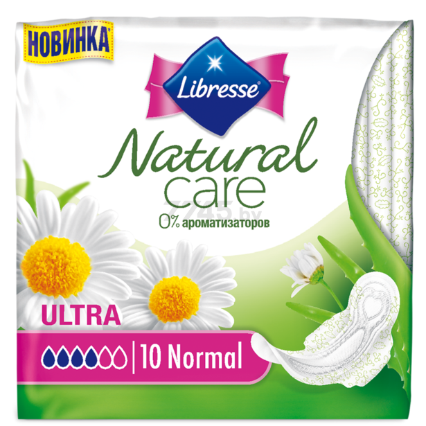 Прокладки гигиенические LIBRESSE Natural Care Ultra Normal 10 штук (7322540523300)