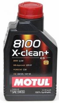 Моторное масло 5W30 синтетическое MOTUL 8100 X-Clean+ 1 л (106376)