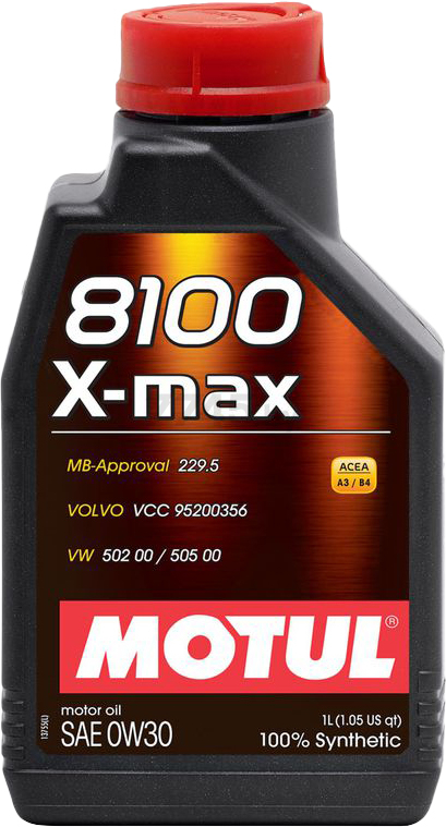 Моторное масло 0W30 синтетическое MOTUL 8100 X-Max 1 л (106569)
