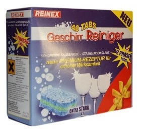 Таблетки для посудомоечных машин REINEX Geschirr-Reiniger UltraTabs 2 in 1 40 штук (1012)