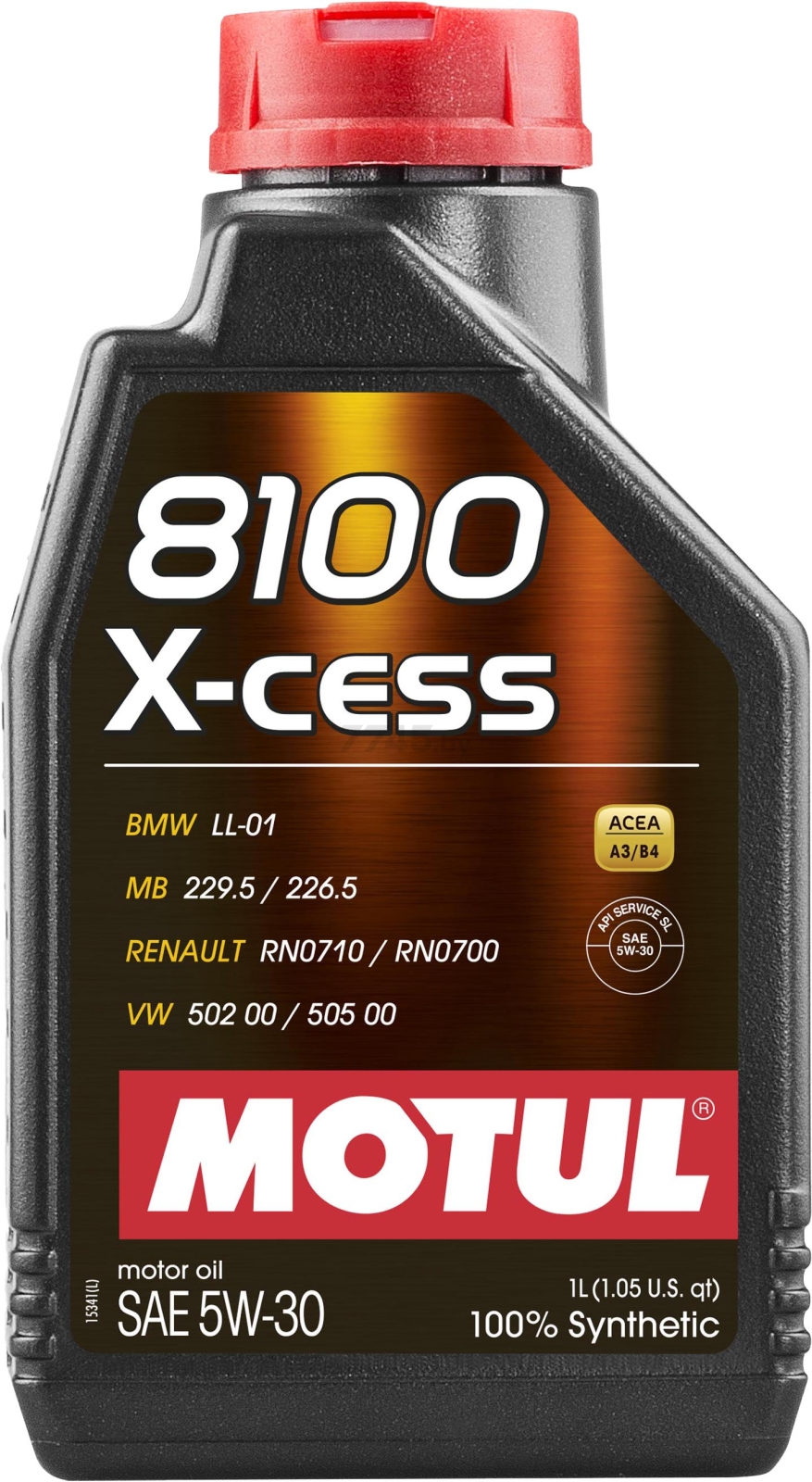 Моторное масло 5W30 синтетическое MOTUL 8100 X-Cess 1 л (108944)