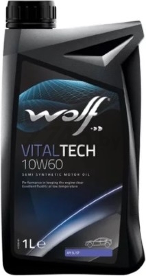 Моторное масло 10W60 полусинтетическое WOLF VitalTech 1 л (24118/1)